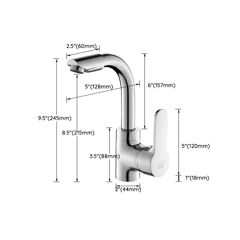 Avtoit | Modern Bathroom Faucet Brass Lever Handle Washroom Bathtub Faucet