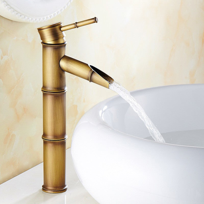 Avtoit | Farmhouse-style vessel sink bathroom faucet round brass faucet