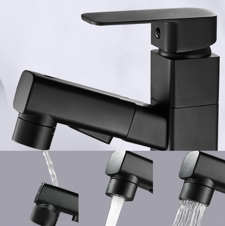 Avtoit | Bathroom faucet with pull-out lever handle Single hole basin mixer