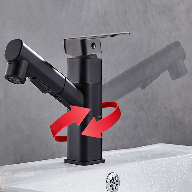 Avtoit | Bathroom faucet with pull-out lever handle Single hole basin mixer