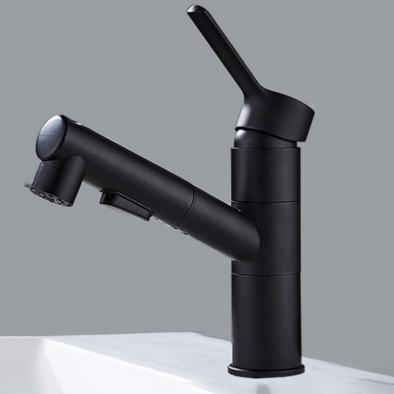 Avtoit | Bathroom faucet with pull-out lever handle Single hole basin mixer