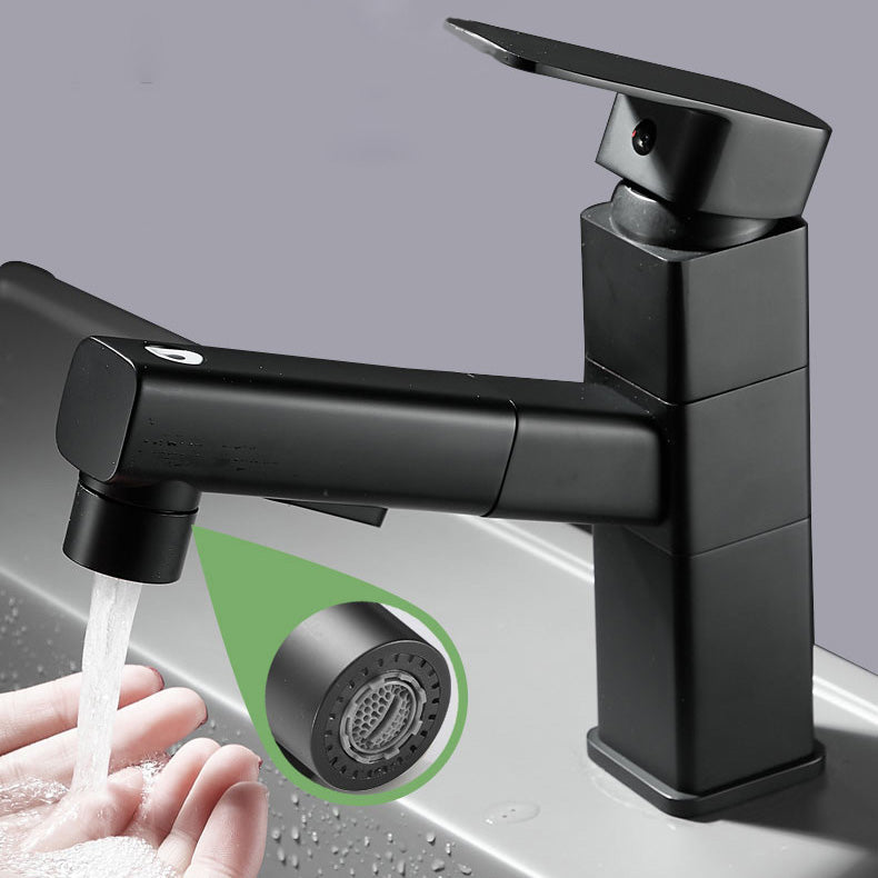 Avtoit | Bathroom faucet with pull-out lever handle Single hole basin mixer