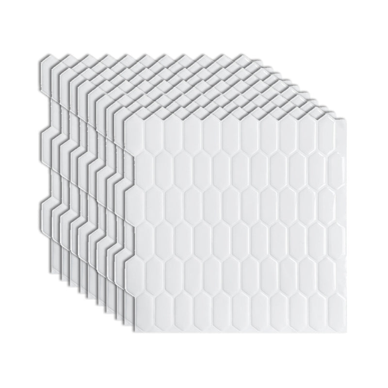 Avtoit | Modern Peel & Stick Field Tile PVC Hexagon Mosaic Tile Peel and Stick Back Wall