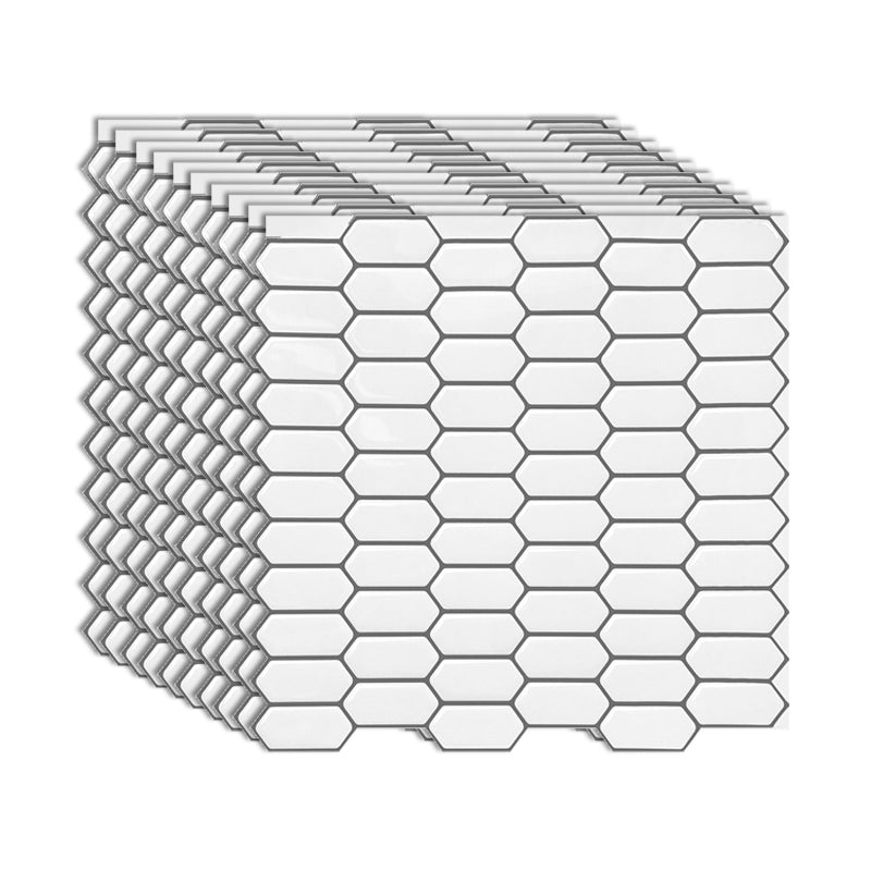 Avtoit | Modern Peel & Stick Field Tile PVC Hexagon Mosaic Tile Peel and Stick Back Wall