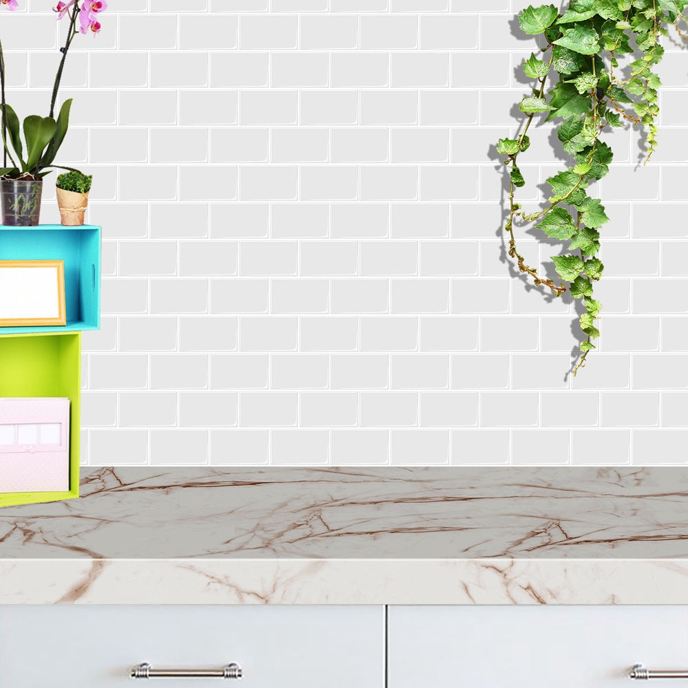 Avtoit | Modern Tile Peel & Stick PVC Rectangular Subway Tile Peel and Stick Wall Tile