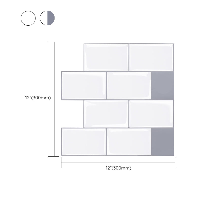 Avtoit | Modern Tile Peel & Stick PVC Rectangular Subway Tile Peel and Stick Wall Tile