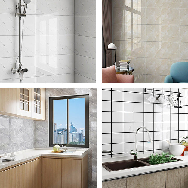 Avtoit | Stain Resistant Peel & Stick Tile Marble Effect Single Tile for Kitchen Backsplash