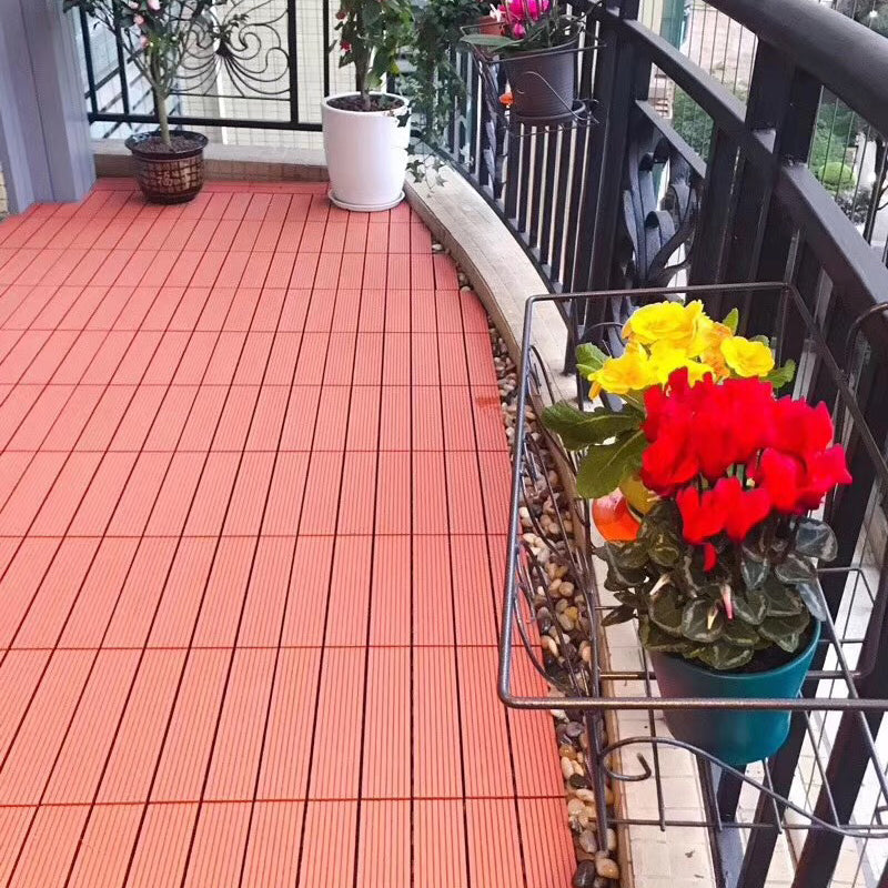 Avtoit | 30 cm x 30 cm Square PVC Terrace Tiles Snap Installation Outdoor Floor Tiles