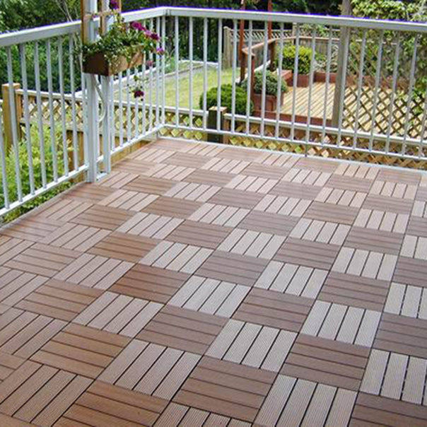 Avtoit | 30 cm x 30 cm Square PVC Terrace Tiles Snap Installation Outdoor Floor Tiles