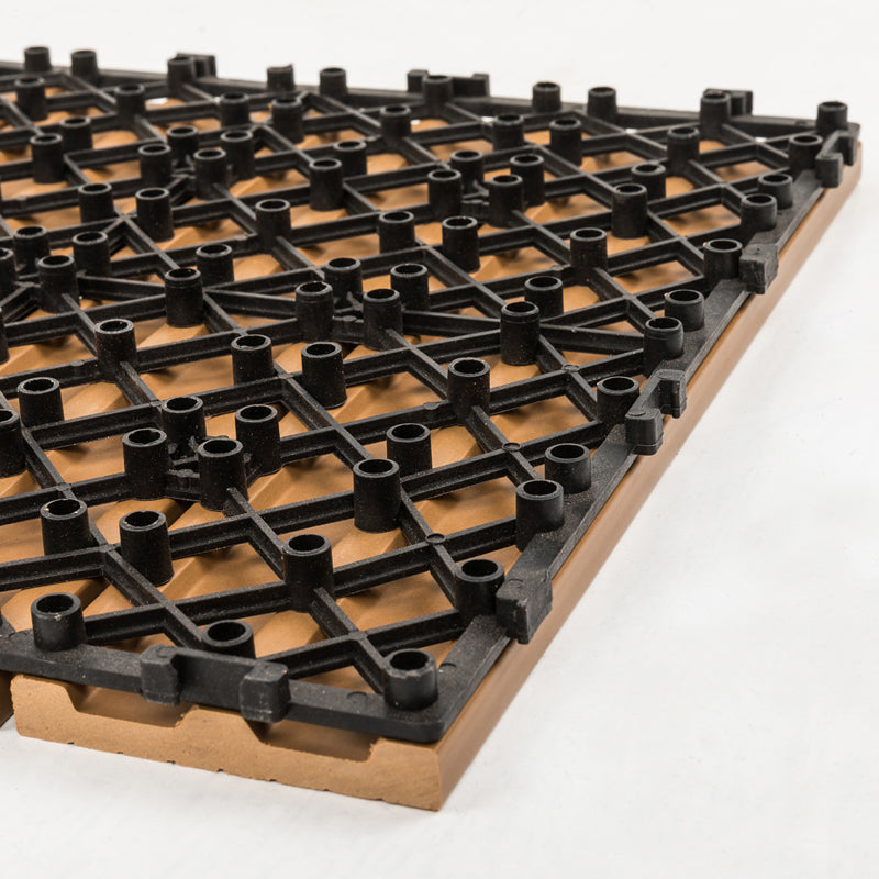 Avtoit | 30 cm x 30 cm Square PVC Terrace Tiles Snap Installation Outdoor Floor Tiles