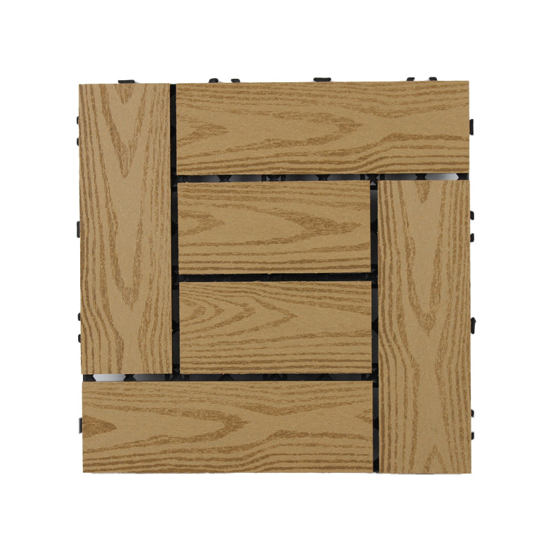 Avtoit | 30 cm x 30 cm Square PVC Terrace Tiles Snap Installation Outdoor Floor Tiles