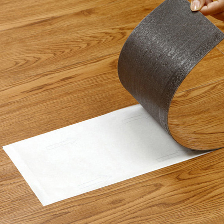 Avtoit | Smooth PVC Flooring Peel and Stick Wood Look Rectangular Vinyl Flooring
