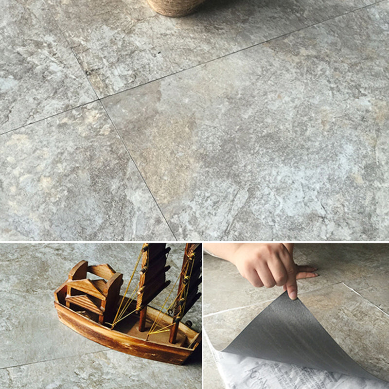 Avtoit | Rectangular PVC Floor Covering Peel and Stick Matte Stone Look Vinyl Floor