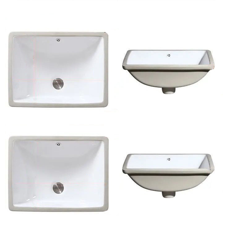 Avtoit | Modern Under-mount Sink Oval Porcelain with Pop-Up Drain Sink