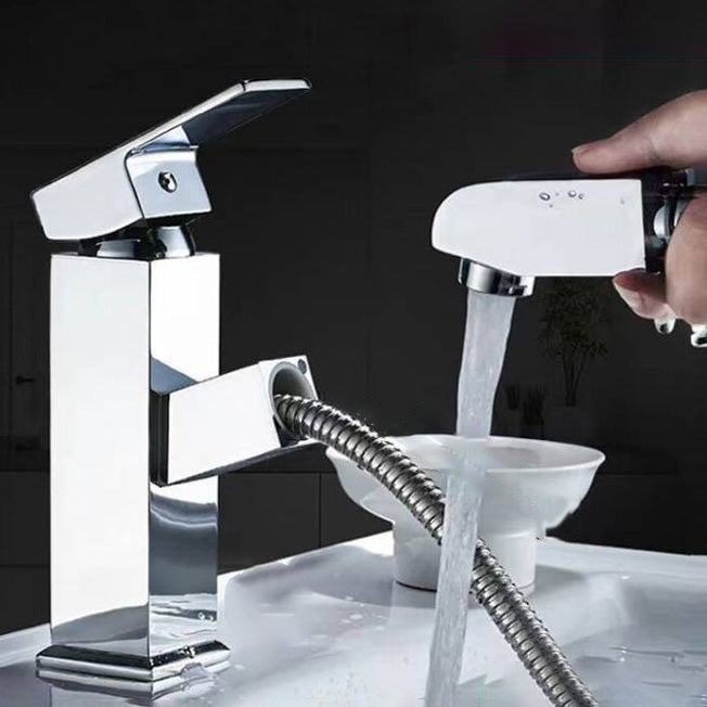 Avtoit | Contemporary Bath Faucet Brass Lever Handle Pull-Out Sink Faucet
