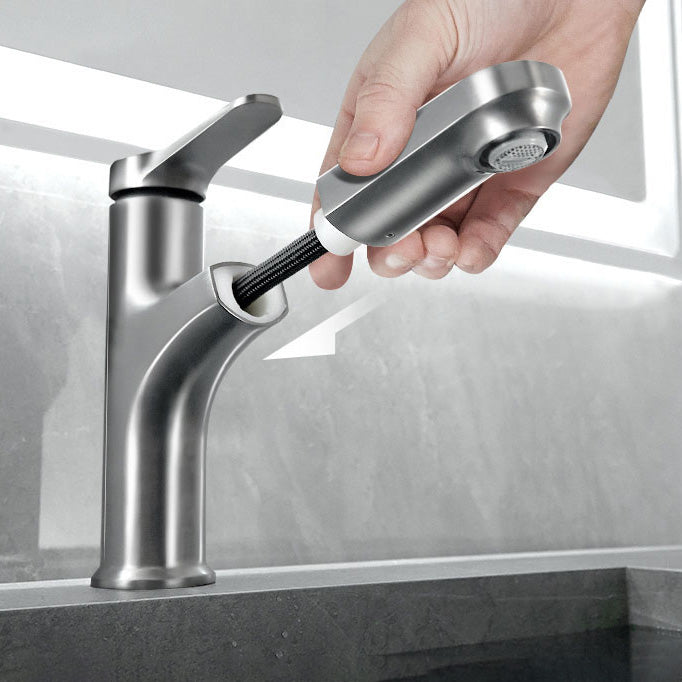 Avtoit | Contemporary Bath Faucet Brass Lever Handle Pull-Out Sink Faucet