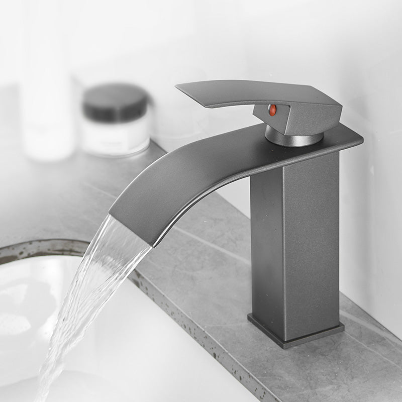 Avtoit | Modern Bathtub Faucet Waterfall Spout Lever Handle Brass Sink Faucet