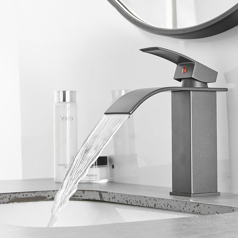 Avtoit | Modern Bathtub Faucet Waterfall Spout Lever Handle Brass Sink Faucet