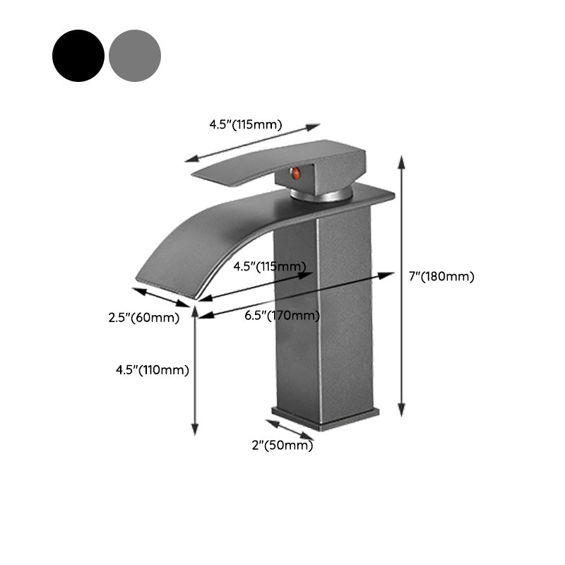 Avtoit | Modern Bathtub Faucet Waterfall Spout Lever Handle Brass Sink Faucet