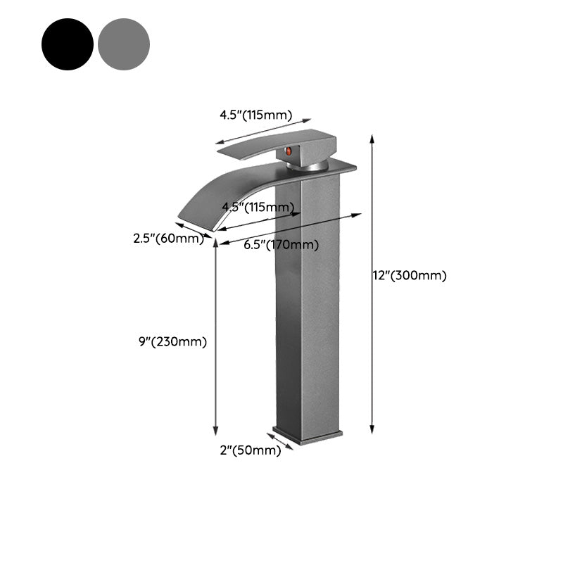 Avtoit | Modern Bathtub Faucet Waterfall Spout Lever Handle Brass Sink Faucet