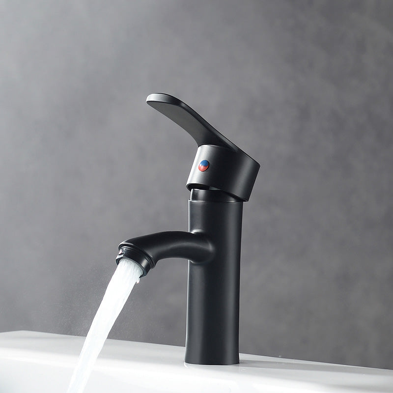 Avtoit | Contemporary Faucet Brass Black Bathroom Lever Handle Single Hole Sink Faucet