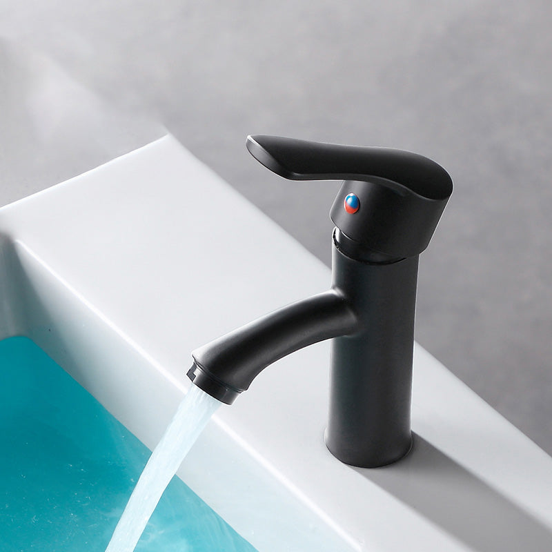 Avtoit | Contemporary Faucet Brass Black Bathroom Lever Handle Single Hole Sink Faucet