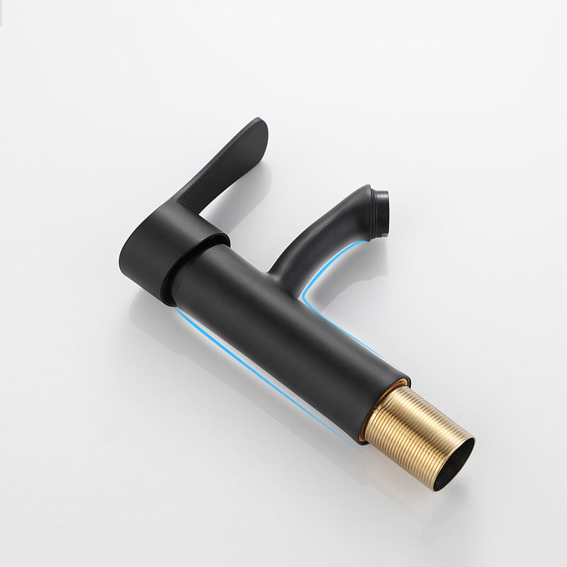 Avtoit | Contemporary Faucet Brass Black Bathroom Lever Handle Single Hole Sink Faucet