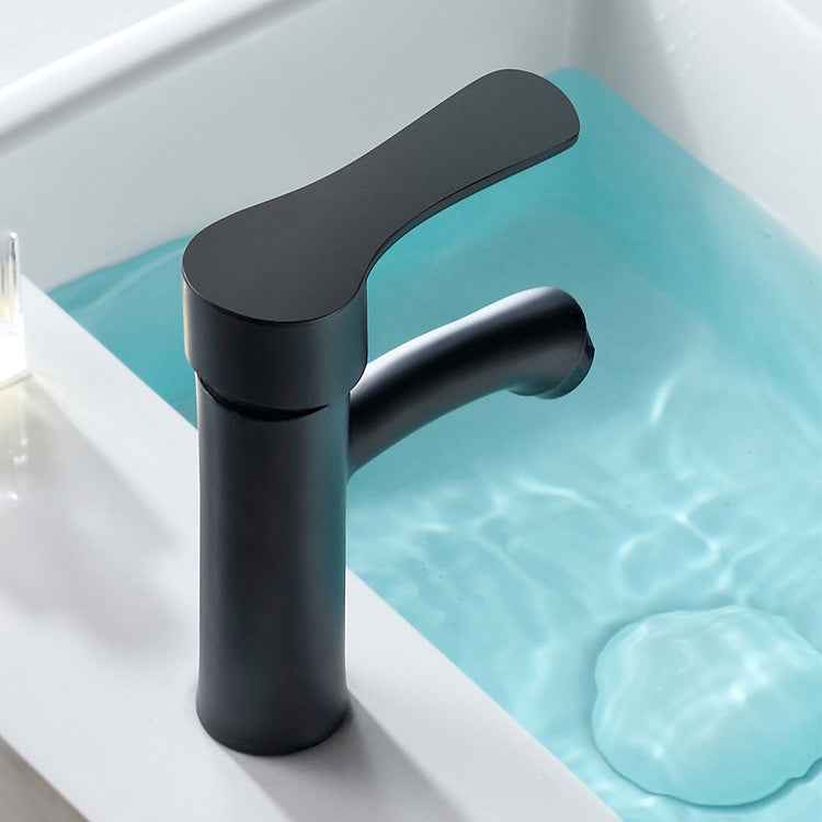 Avtoit | Contemporary Faucet Brass Black Bathroom Lever Handle Single Hole Sink Faucet