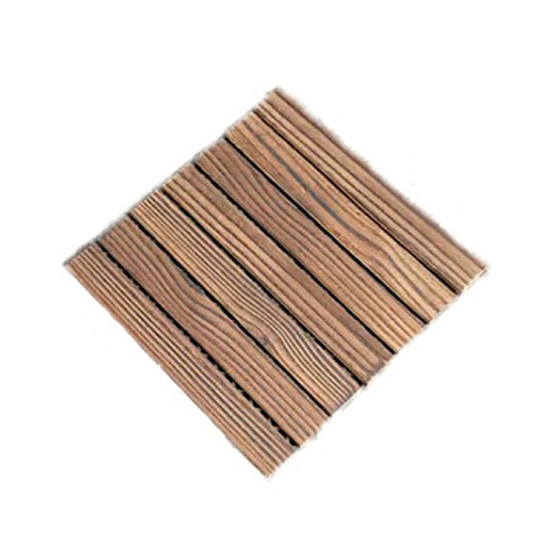 Avtoit | Farmhouse square tile floor brown pine wood for patio garden