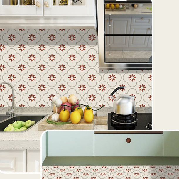 Avtoit | Square Peel and Stick Back Wall Plastic Single Tile Wallpaper with Non-Slip Surface
