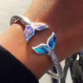 Avtoit | Abalone Shell Mermaid Tail SS Bangle Bracelet