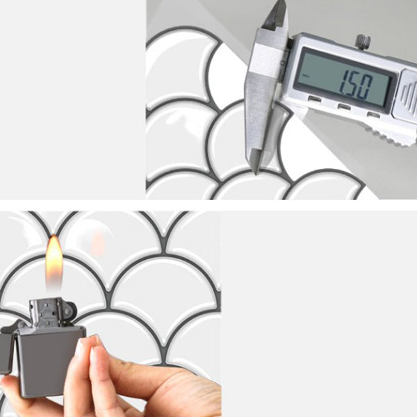 Avtoit | Fish scale Peel & Stick field tile square plastic Peel & Stick mosaic tile