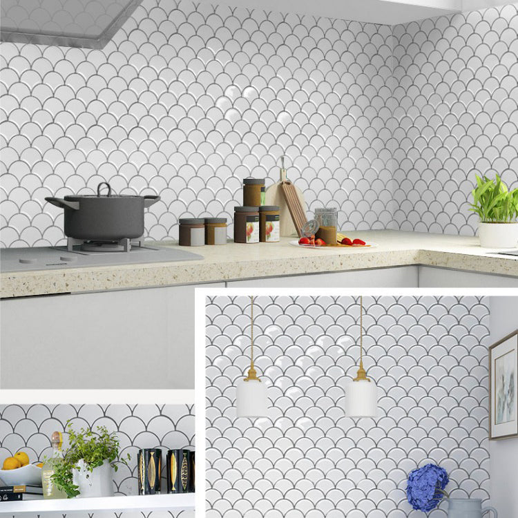 Avtoit | Fish scale Peel & Stick field tile square plastic Peel & Stick mosaic tile