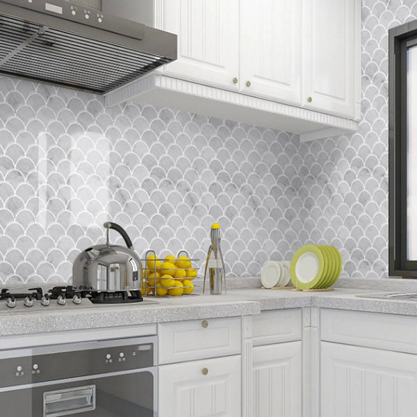 Avtoit | Fish scale Peel & Stick field tile square plastic Peel & Stick mosaic tile