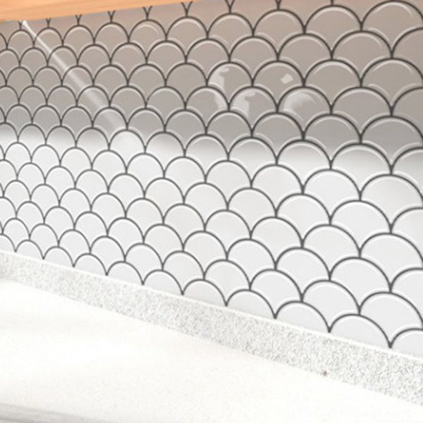 Avtoit | Fish scale Peel & Stick field tile square plastic Peel & Stick mosaic tile