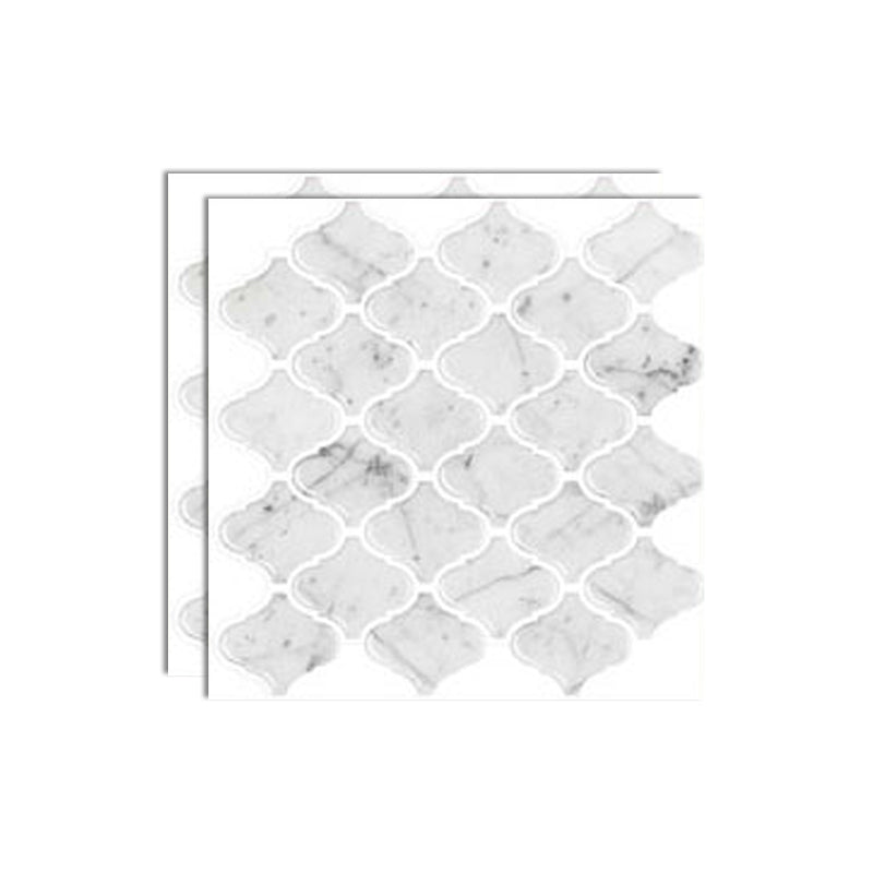 Avtoit | Square Peel & Stick Mosaic Tiles Plastic Arabesque Peel and Stick Wall Tile