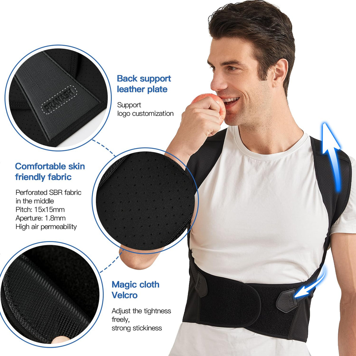 Avtoit | Back Posture Corrector | Adjustable, Breathable Design for Men & Women to Improve Posture and Reduce Back Pain