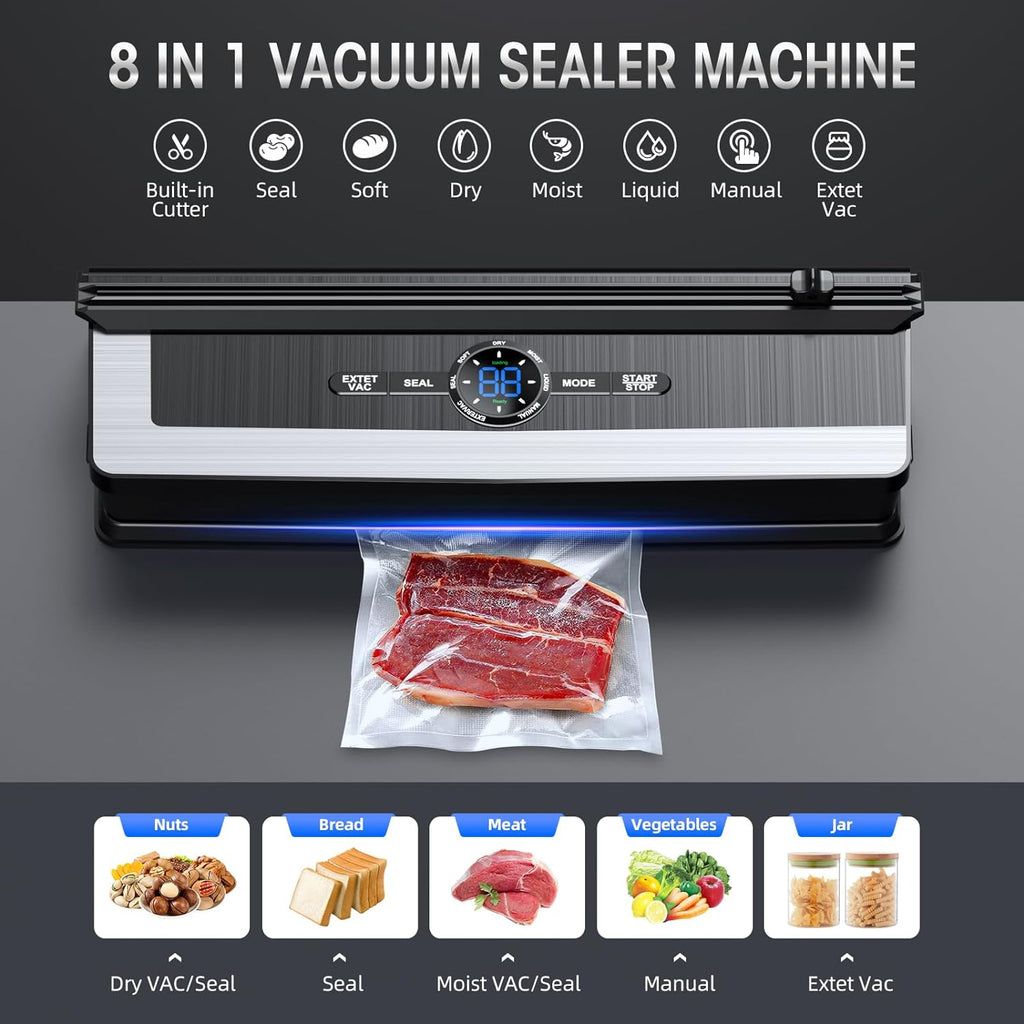 Avtoit | 8-in-1 Vacuum Sealer with Built-in Cutter