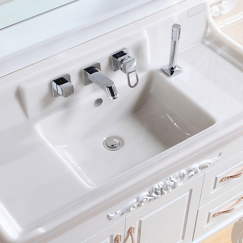 Avtoit | Wall Mounted Faucet Brass Lever Handle Bathroom Faucet Hand Shower