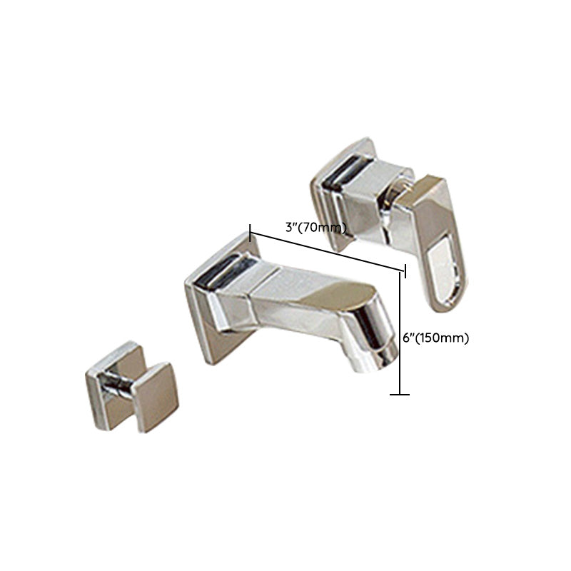 Avtoit | Wall Mounted Faucet Brass Lever Handle Bathroom Faucet Hand Shower