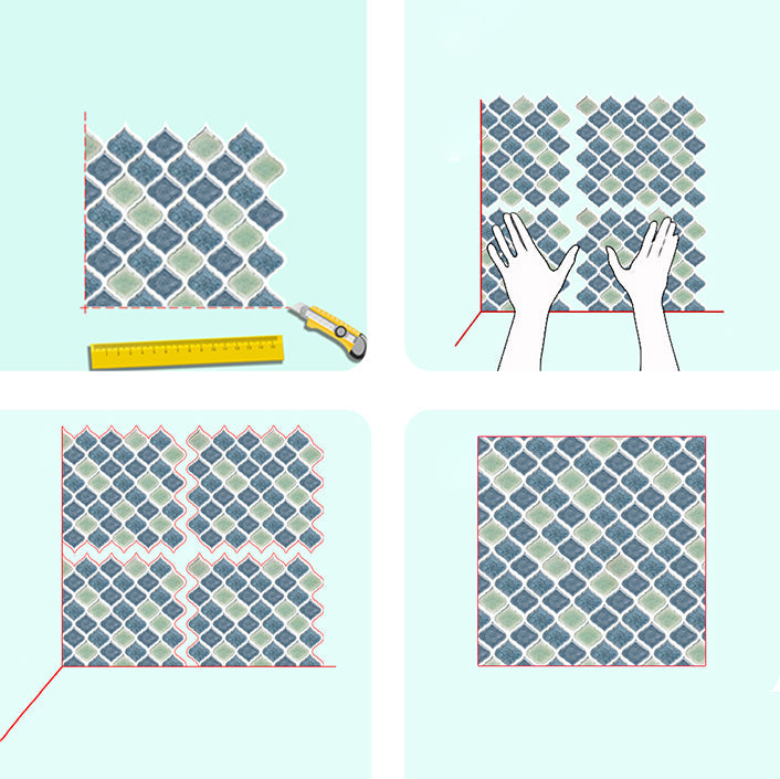 Avtoit | Plastic Peel & Stick Mosaic Tiles Waterproof Mosaic Tiles Wallpaper