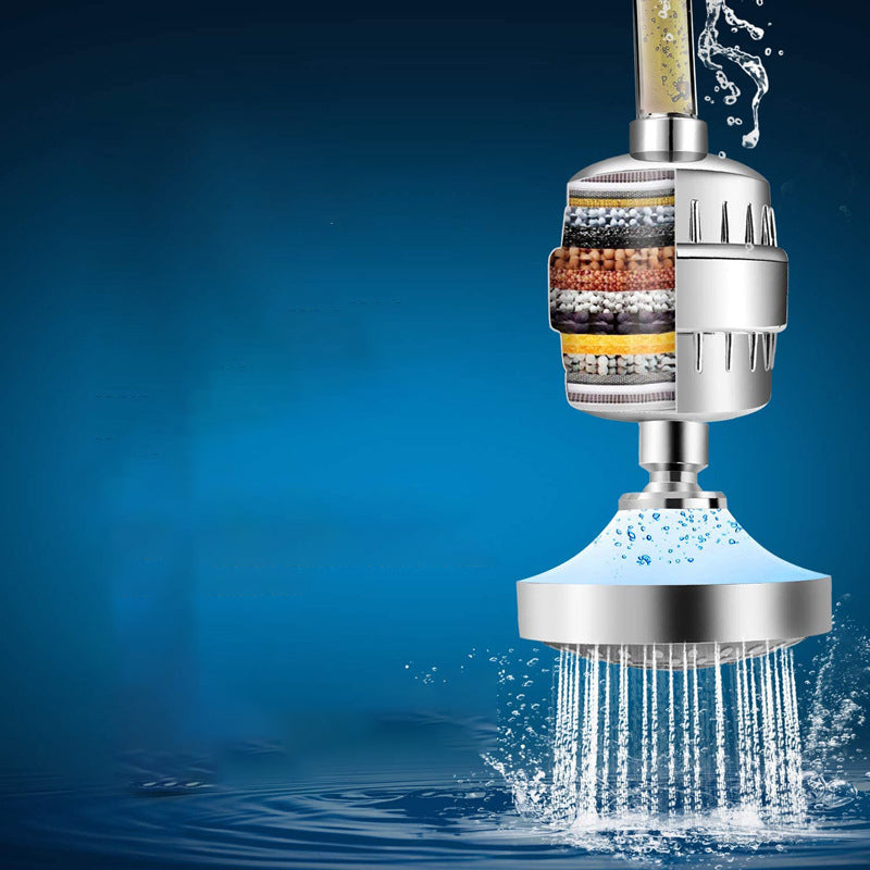 Avtoit | 5 Sprays Shower Head Wall Mounted Silver Round Fixed Shower Head