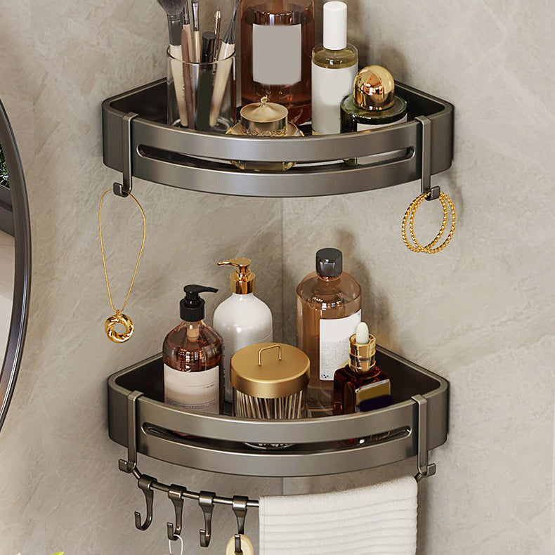 Avtoit | Contemporary bathroom accessory set 3-piece bath shelf with hooks