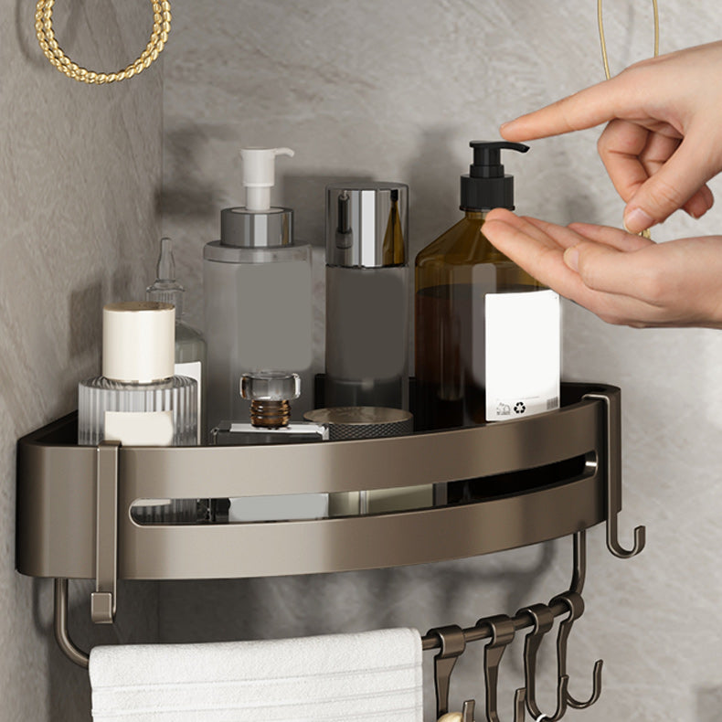 Avtoit | Contemporary bathroom accessory set 3-piece bath shelf with hooks