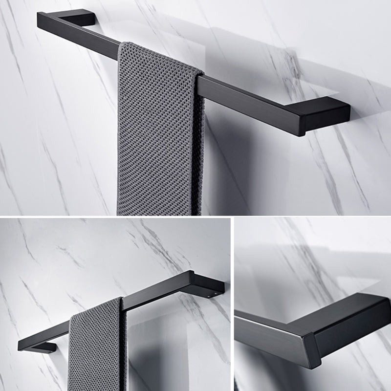Avtoit | 5-piece Modernism Bathroom Accessory Set in Matte Black Stainless Steel
