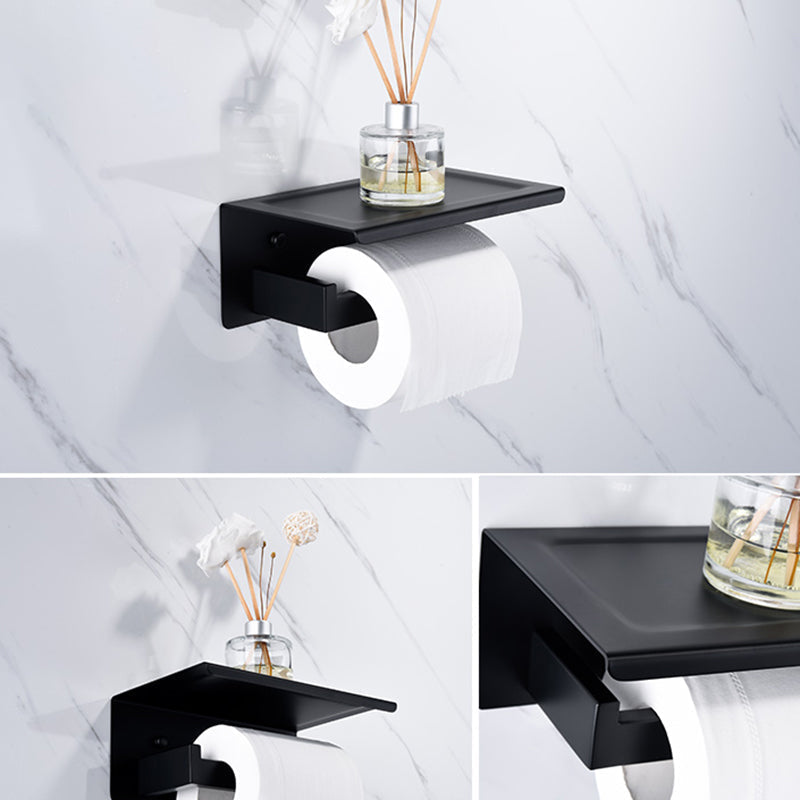 Avtoit | 5-piece Modernism Bathroom Accessory Set in Matte Black Stainless Steel