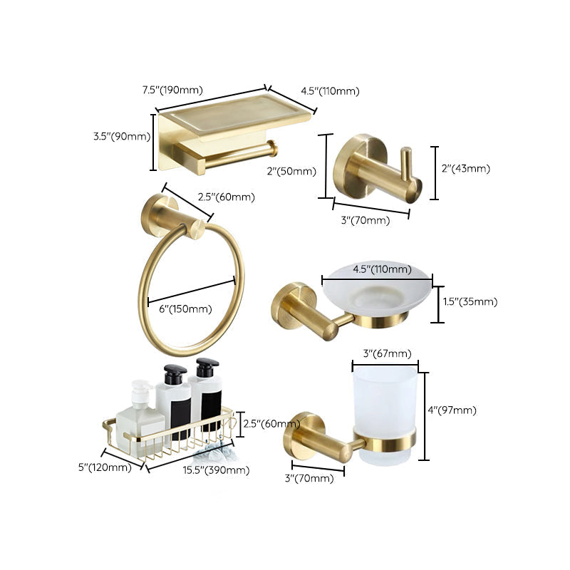 Avtoit | Traditional Brushed Brass Bathroom Accessories As Individual Piece Or In Set Made Of Metal