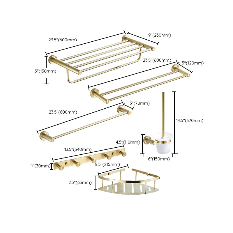 Avtoit | Traditional Brushed Brass Bathroom Accessories As Individual Piece Or In Set Made Of Metal
