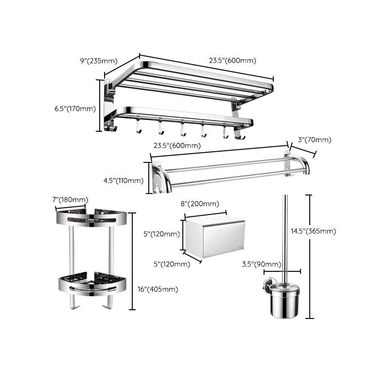 Avtoit | Contemporary Metal Bathroom Accessories Single Piece or as Set with Paper Holder