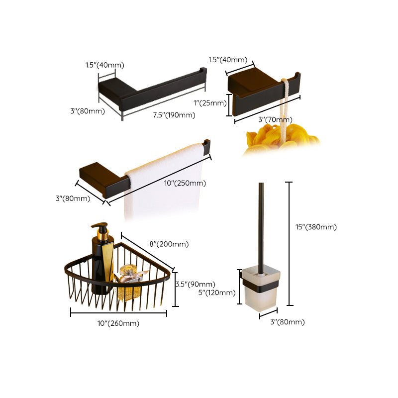 Avtoit | Modern Bathroom Accessories Hardware Set Black Bathroom Accessories Hardware Set